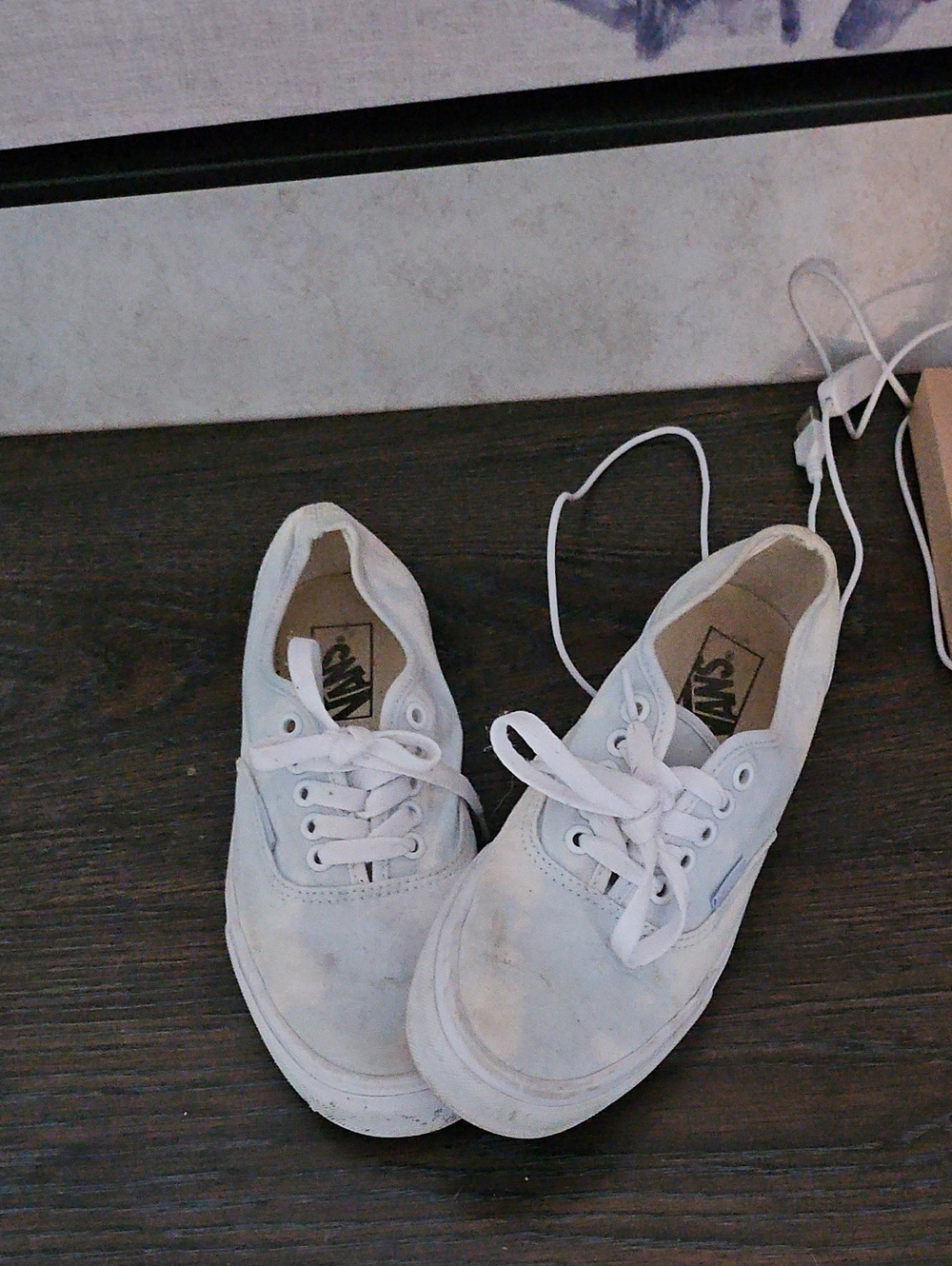 Vans White Low-Top Canvas Sneakers